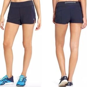 Athleta Shorts Womens Small Blue Track This Run Athletic Lined Comfort Active